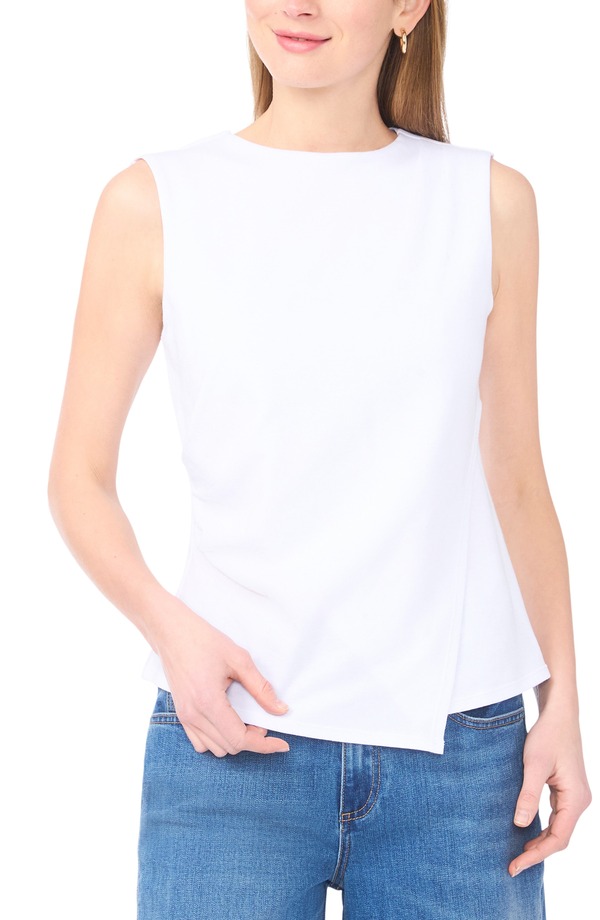 ヴィンスカムート レディース トップス シャツ アシンメトリー ニット Vince Camuto Asymmetric Knitop New Ivory アイボリー