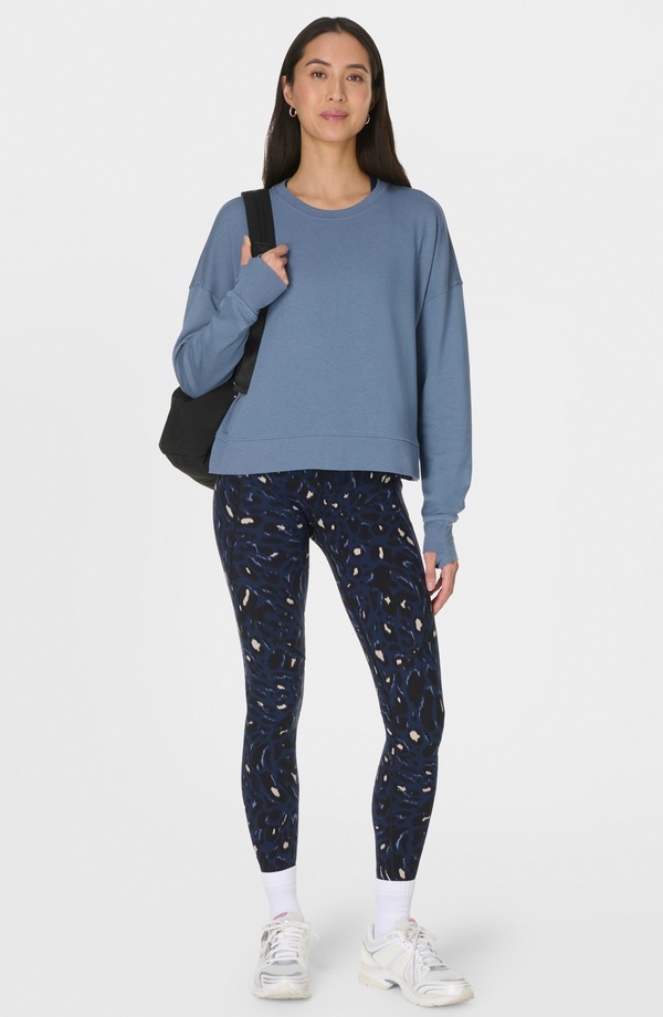 スウェッティベティ レディース アウター パーカー・スウェット シャツ Sweaty Betty After Class Crop Sweatshirt Luxe Blue ブルー|ReVida 店
