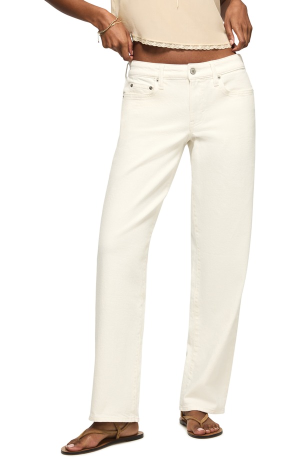 ラッキーブランド レディース ボトムス デニムパンツ ジーンズ Lucky Brand The Baggy Jeans White Lies Wash ホワイト|ReVida 店