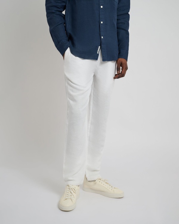 オニア メンズ ボトムス カジュアルパンツ リネン Oniair Linen Pull-on Pant White ホワイト