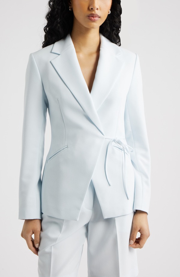 オープンエディット レディース アウター ジャケット・ブルゾン ブレザー Open Edithe Icon Side Tie Blazer Blue Breeze ブルー｜ReVida 店 13,121円