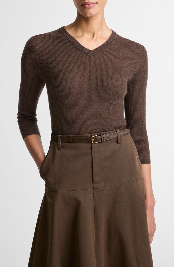 ヴィンス レディース アウター パーカー・スウェット セーター シルク ニット Vince Cashmere & Silknit Sweater Bark