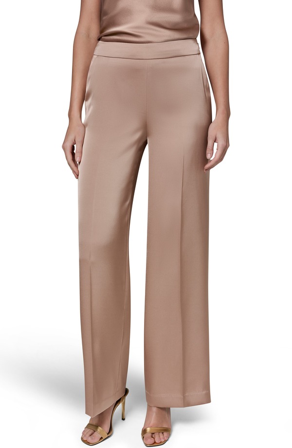 ダナ キャラン ニューヨーク州 レディース ボトムス レギンストレート ズボン下 Donna Karanew York Flat Front Straight Leg Pants Umbria
