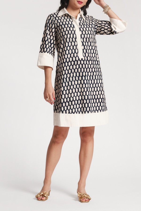 フランセスバレンタイン レディース トップス ワンピース ミニ Frances Valentine Tracey Mini Dress Loop Navy/Multi ネイビー 51,480円