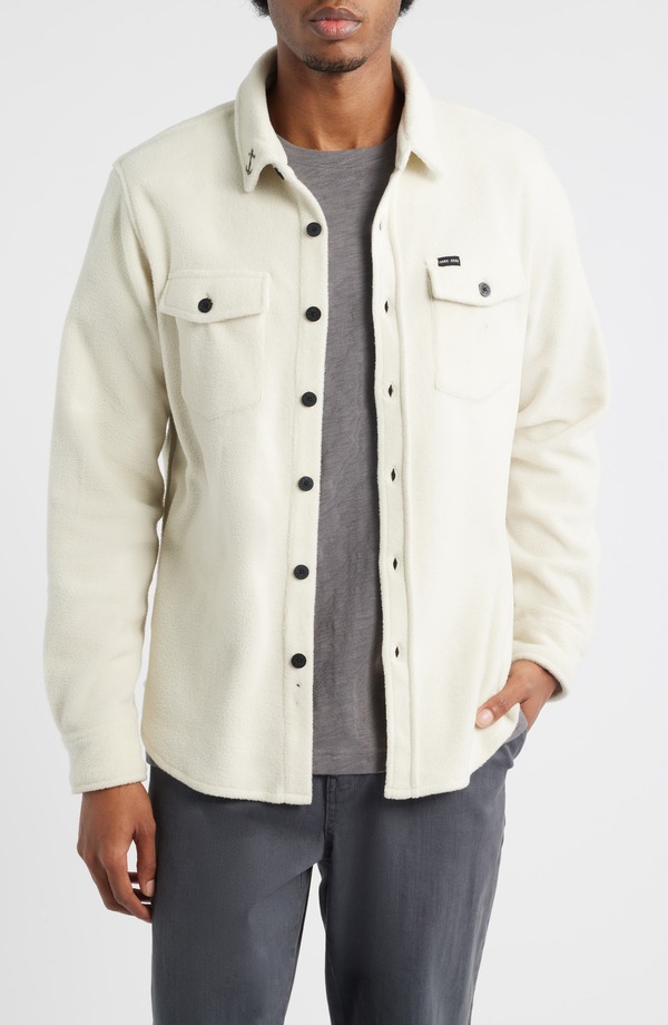ダークシーズ メンズ トップス シャツ フリース DARK SEAS Zulu Fleece Button-Up Shirt Silver シルバー｜ReVida 店