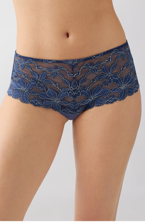 ビーテンプティッド レディース アンダーお召しもの ズボン下 b.tempt\u0027d by Wacoal Feeling Famous Tanga Crown Blue 青色 スタンダード-レディース