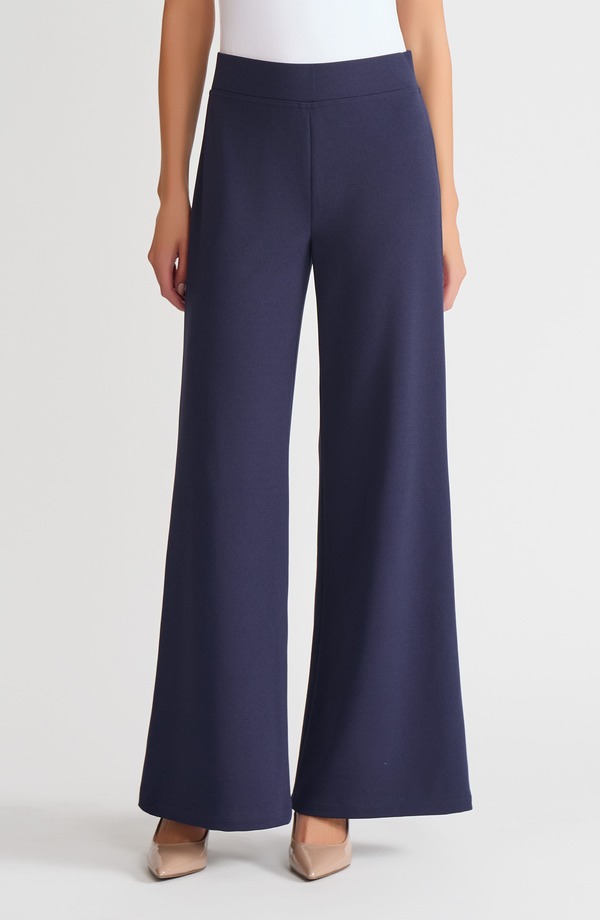 ミンウォン レディース ボトムス レギンス クレープ パンツ Ming Wang Stretch Deco Crepe Wide-Leg Pants Indigo インディゴ