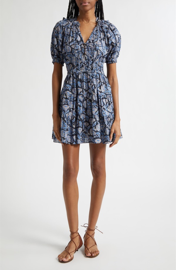 ウラ・ジョンソン レディース トップス ワンピース ティアード プリント Ulla Johnson Soffia Printieredress Zinnia