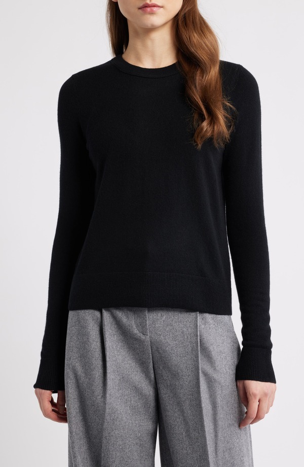 ヴィンス レディース アウター パーカー・スウェット 労働者の一団のど首 ティーシャツ Vince Classicrewneck Cashmere Sweater Black 黒いこと