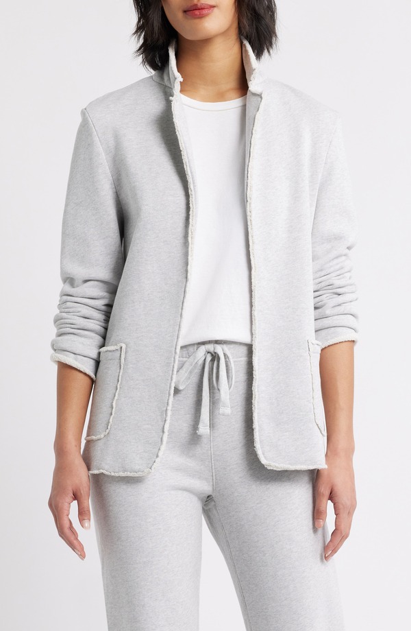 フランク ＆ アイリーン レディース アウター ジャケット・ブルゾン コットン ブレザー フリース Frank & Eileen Dublin Cotton Fleece Blazer Gray Melange グレー