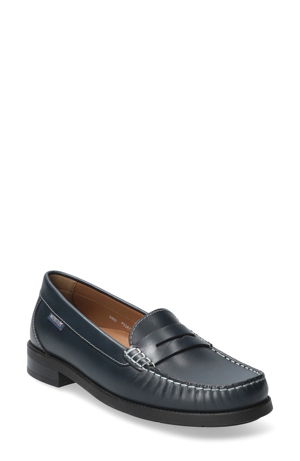 メフィスト レディース シューズ スリッポン・ローファー Mephisto Neda Penny Loafer Navy 米国海軍
