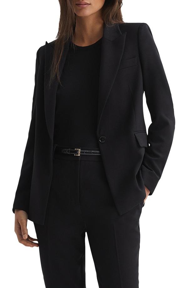 レイス レディース アウター ジャケット・ブルゾン ブレザー Reiss Gabi Peak Lapel Blazer Black ブラック
