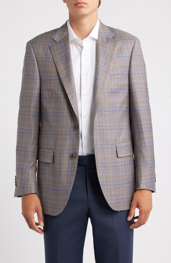 ピーター・ミラー メンズ アウター ジャケット・ブルゾン ウール コート Peter Millar Flynn Classic Fitan Plaid Wool Sport Coatan タン
