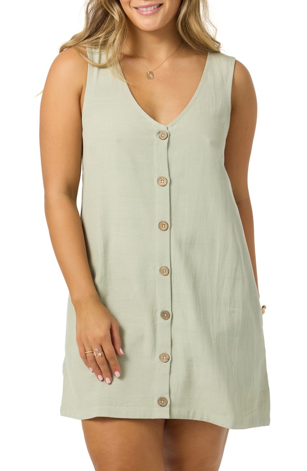 オニール レディース トップス ワンピース ミニ O'Neill Sanders Button-Up Minidress Desert Sage セージ