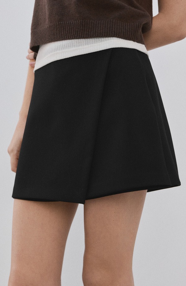 マンゴ レディース ボトムス ハーフパンツ・ショーツ MANGO Candela 2 Skort Black ブラック|ReVida 店