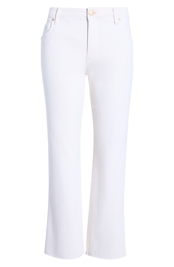 カットフロムザクロス レディース ボトムス デニムパンツ ハイウエスト アンクル ジーンズ KUT from the Kloth Kelsey Fab High Waist Ankle Flare Jeans Ecru エクリュ｜ReVida 店