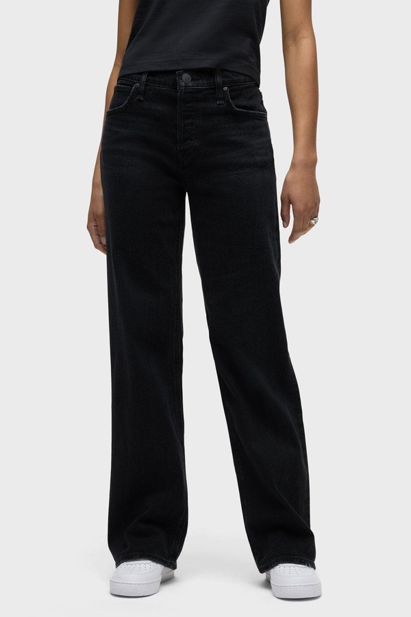 ハドソンデニム レディース ボトムス レギンス ワイドレッグ アンクル Hudson Jeans Rosie High-Rise Wide Leg Ankle Cuffabulous Black 黒いこと