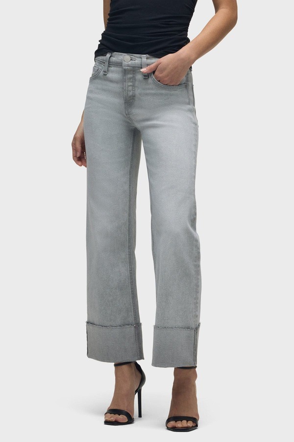 ハドソンデニム レディース ボトムス レギンス ワイドレッグ アンクル Hudson Jeans Rosie High-Rise Wide Leg Ankle Cuff Washed Slate スレート