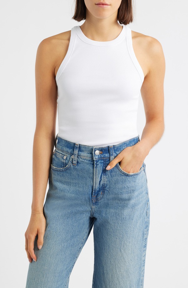 マーヴィ ジーンズ レディース トップス シャツ コットン Mavi Jeanstretch Cotton Tank White ホワイト|ReVida 店