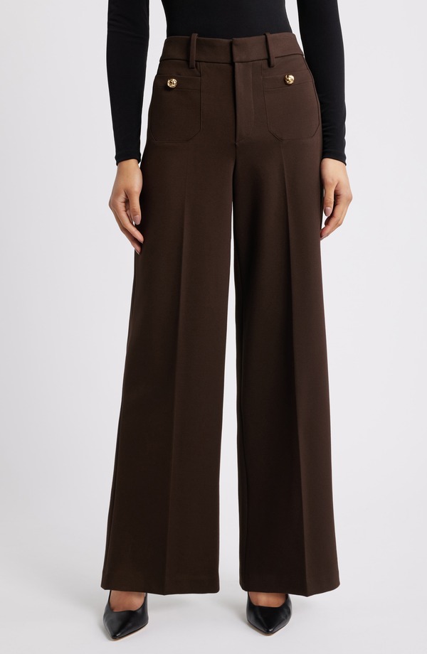 ひな形 レディース ボトムス レギンス ワイドレッグ ご機嫌酉の方角 ズボン下 FRAME The Modernist High Waist Wide Leg Pants Americano
