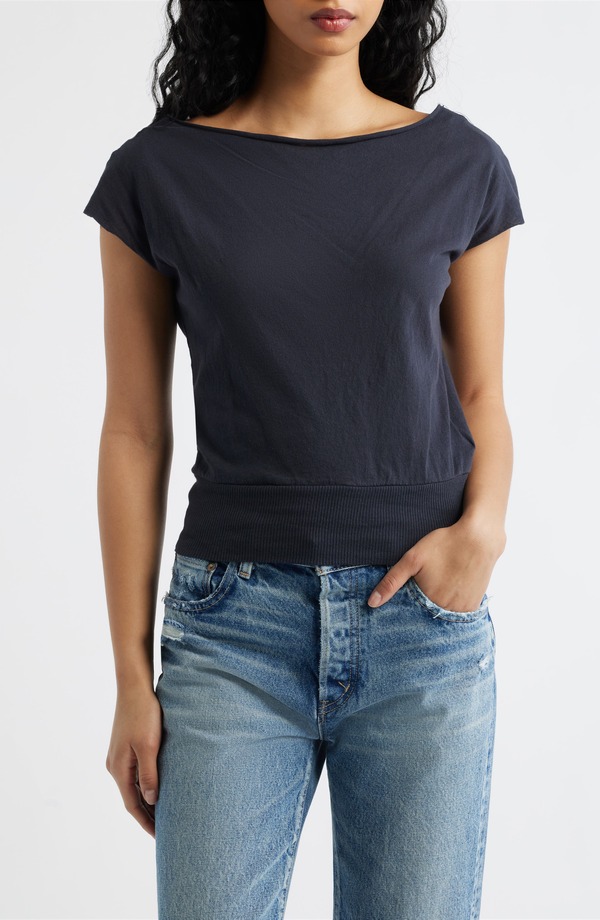 アーバンアウトフィッターズ レディース トップス シャツ BDG Urban Outfitters Off the Shoulder Banded Top Black ブラック
