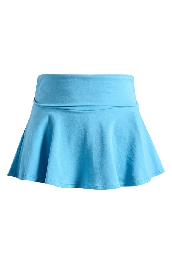 スキムズ レディース ボトムス 二分の一ズボン下・さる股引き ミニ 綿織物 プルオーバー SKIMS Foldover Cotton Blend Jersey Miniskort Water