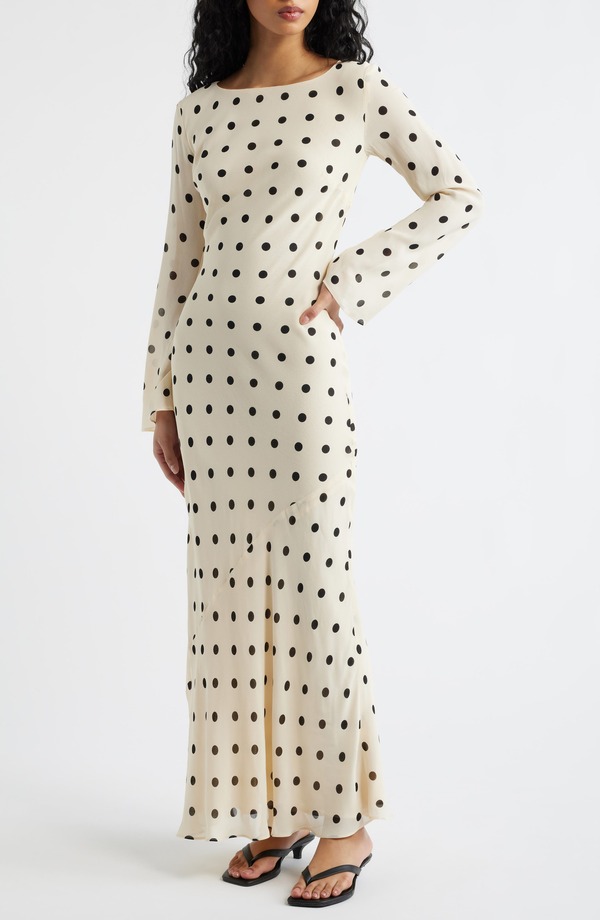 リフォーメーション レディース トップス ワンピース ドット柄 ドット マキシ Reformation Esra Polka Dot Long Sleeve Maxi Dressundae Dot ドット 47,880円
