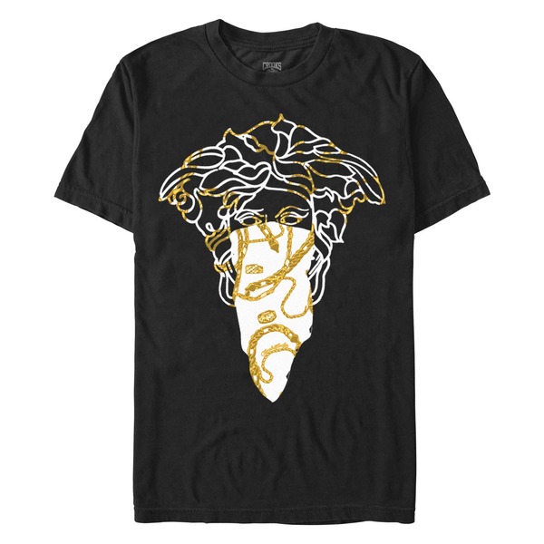 クルークスアンドキャッスル メンズ トップス Tシャツ グラフィック Men's Crooks & Castles Medusa White Bandana Graphic T-Shirt Black ブラック