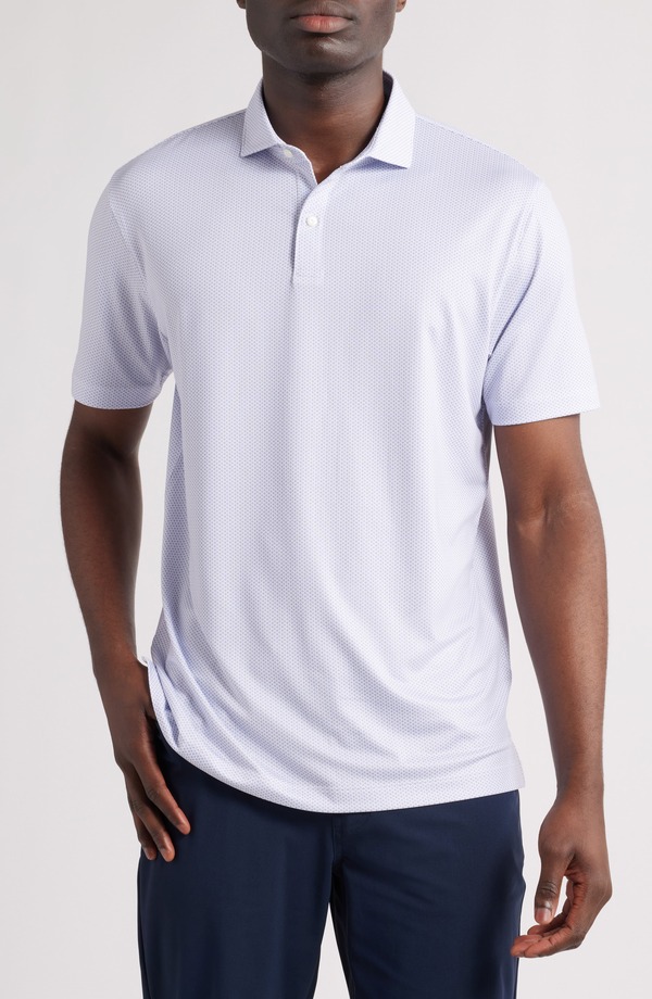 ジョニー オー メンズ トップス シャツ プリント johnnie-O Teo Microprint PREP-FORMANCE Golf Polo Verbena