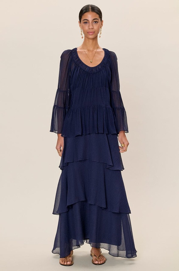 レベッカテイラー レディース ボトムスカート Rebecca Taylor Skye Skirt Maritime Blue ブルー