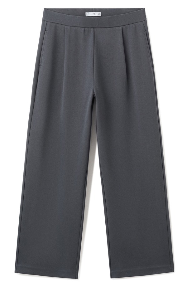 マンゴ レディース ボトムス デニムパンツ ストレート プリーツ コットン MANGO Pleated Straight Leg Cotton Blend Pants Blue ブルー