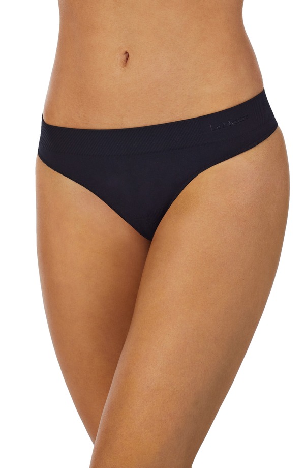 レミストレディース アンダー御召しもの ズボン下 Le Mystre Seamless Comforthong Black 黒いこと