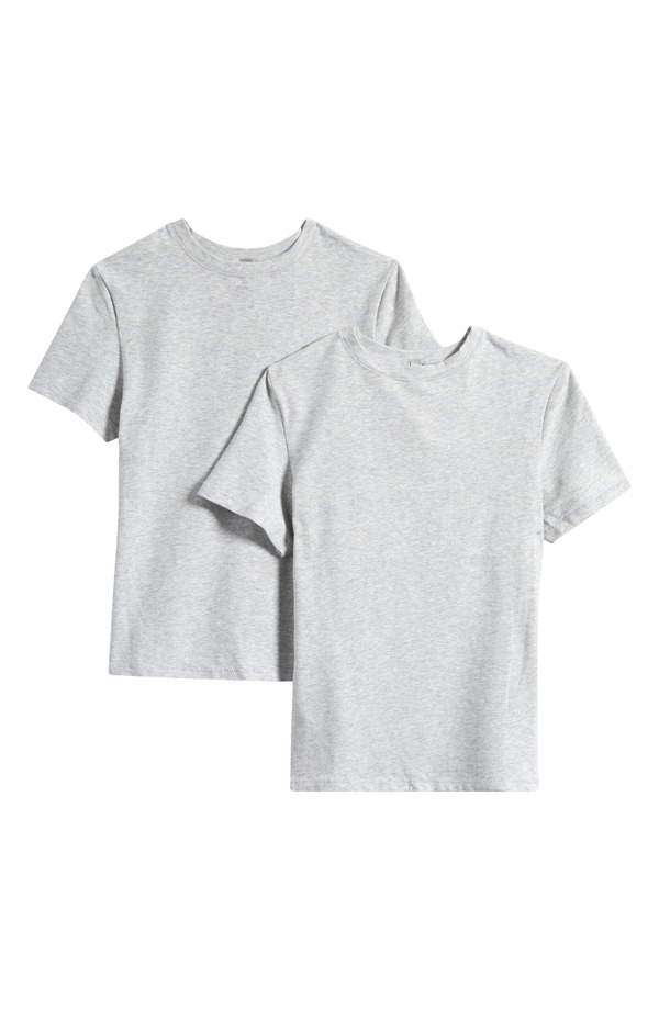 スキムズ レディース トップス Tシャツ コットン ジャージー SKIMS 2-Pack Stretch Cotton Jersey T-Shirt Light Heather Grey グレー