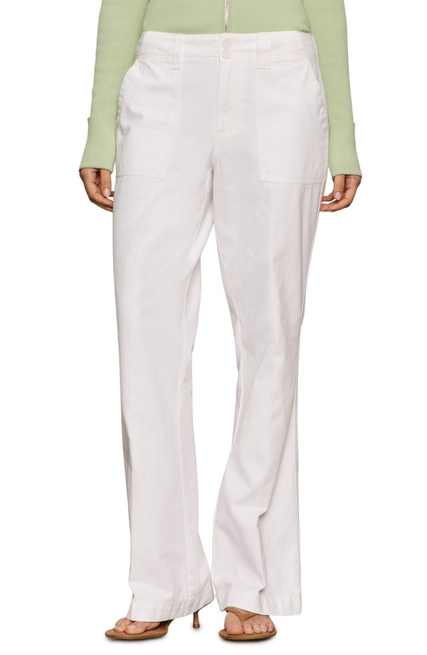 駆け込み寺 レディース ボトムス レギンス ズボン下 綿織物 ブーツ Sanctuary Reissue Peace Bootleg Cotton Pants Chalk White 白いこと