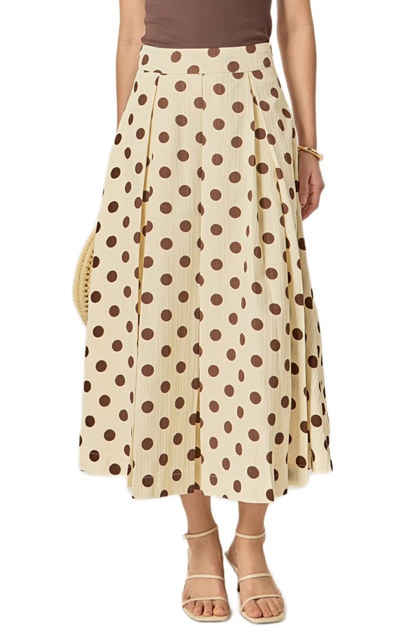イングリッシュファクトリー レディース ボトムスカート ドット柄 A ライン ドット ミディ English Factory Polka Dot A-Line Midi Skirt Cream クリーム 23,100円