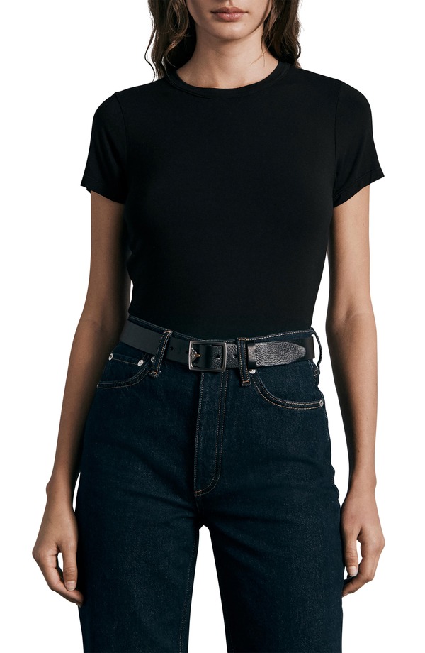 ラグアンドボーン レディース トップス Tシャツ rag & bone Luca Baby T-Shirt Black ブラック｜ReVida 店
