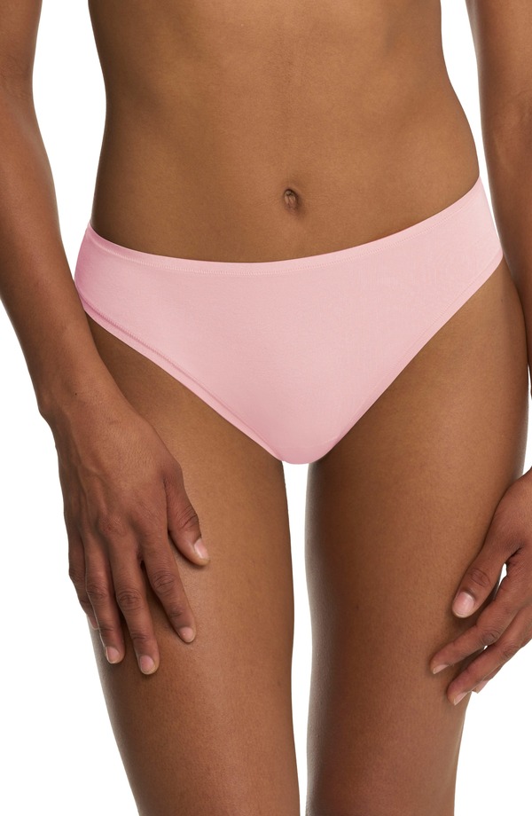 ナトリ レディース アンダーウェア パンツ コットン Natori Bliss Bare Stretch Cotton Thong Perfect Pink ピンク