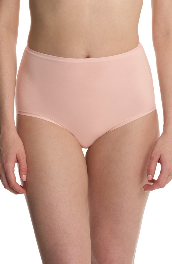 ナトリ レディース アンダー御召しもの ズボン下 ご機嫌酉の方角 綿織物 Natori Bliss Bare Cotton High Waist Briefs Peach Whip 桃