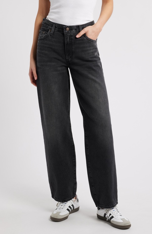 リーヴァイズジーンズ レディース ボトムス ジーンズズボン下 引っ切り無い デニム Levi\u0027s Baggy Dad Straight Leg Jeanshrink Up