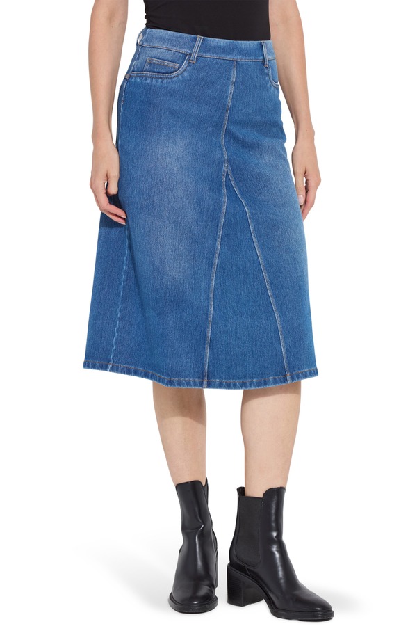 リジー レディース ボトムス デニムパンツ スカート 'Lyssentials Bella Denim Skirt Mid Wash デニム｜ReVida 店