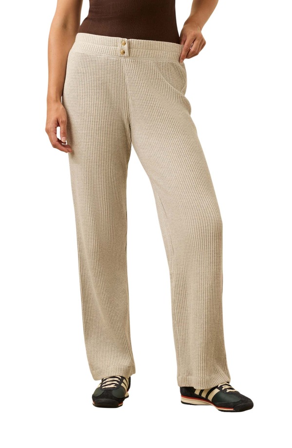 ファレティ レディース ボトムス レギンス パンツ コットン Faherty Aprs Organicotton Waffle Pants Light Grey Heather グレー