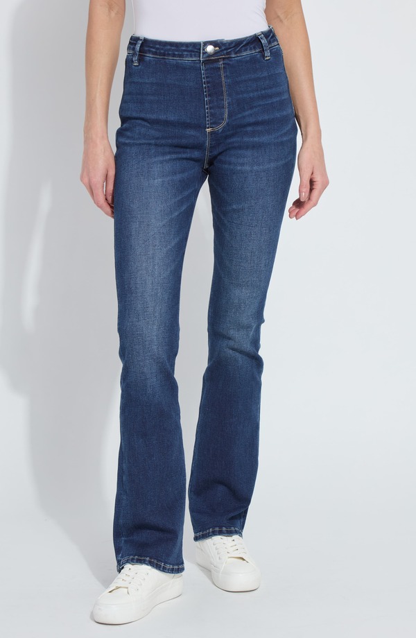 リジー レディース ボトムス デニムパンツ ハイウエスト ジーンズ Lyssestelle Pull-On High Waist Flare Jeans Dark Midwash｜ReVida 店