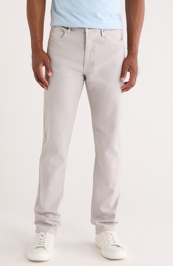 マリーン レイヤー メンズ ボトムス カジュアルパンツ ストレート Marine Layer Flex Slim Straight Leg Stretch Twill Pants Light Grey グレー｜ReVida 店