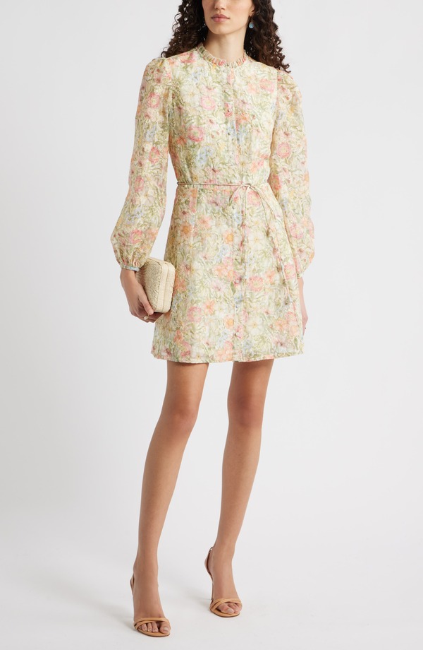 チェルシー 28 レディース トップス ワンピース フラワー柄 シャツ 刺繍 フラワー Chelsea28 Floral Embroidered Button-Up Shirtdress Multi Floral マルチカラー|ReVida 店