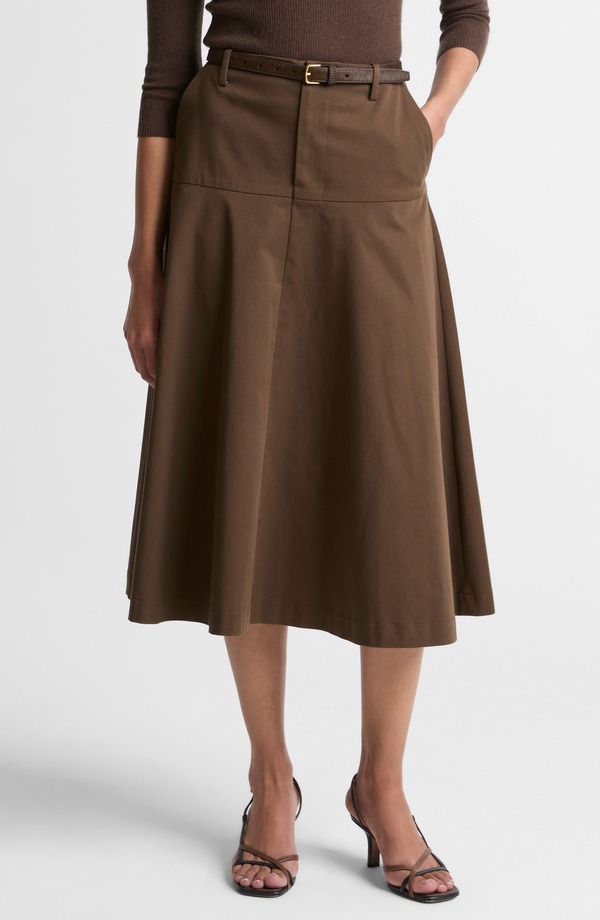 ヴィンス レディース ボトムスカート ミディ Vince Utility Flare Midi Skirt Willow