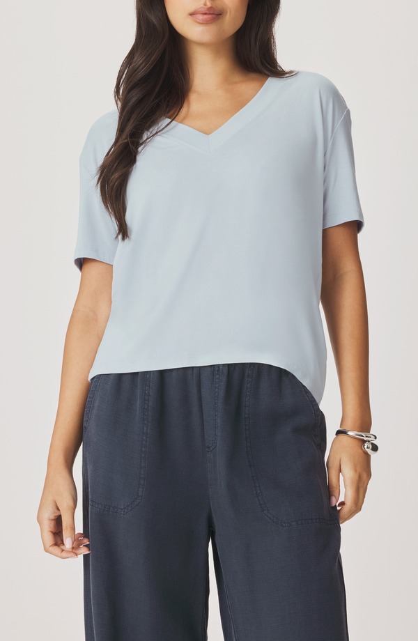 スプレンディット レディース トップス Tシャツ Vネック Splendid Kacey V-Neck Short Sleeve T-Shirt Country Air Blue ブルー