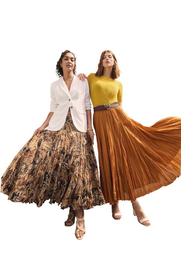 ジェシカロンドン レディース ボトムスカート マキシ Jessica London Flowing Crinkled Maxi Skirt Chocolate Paisley チョコレート 19,110円