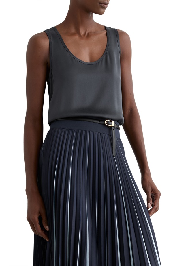 レイス レディース トップス シャツ Reiss Ruby Scoop Neck Tank Navy ネイビー