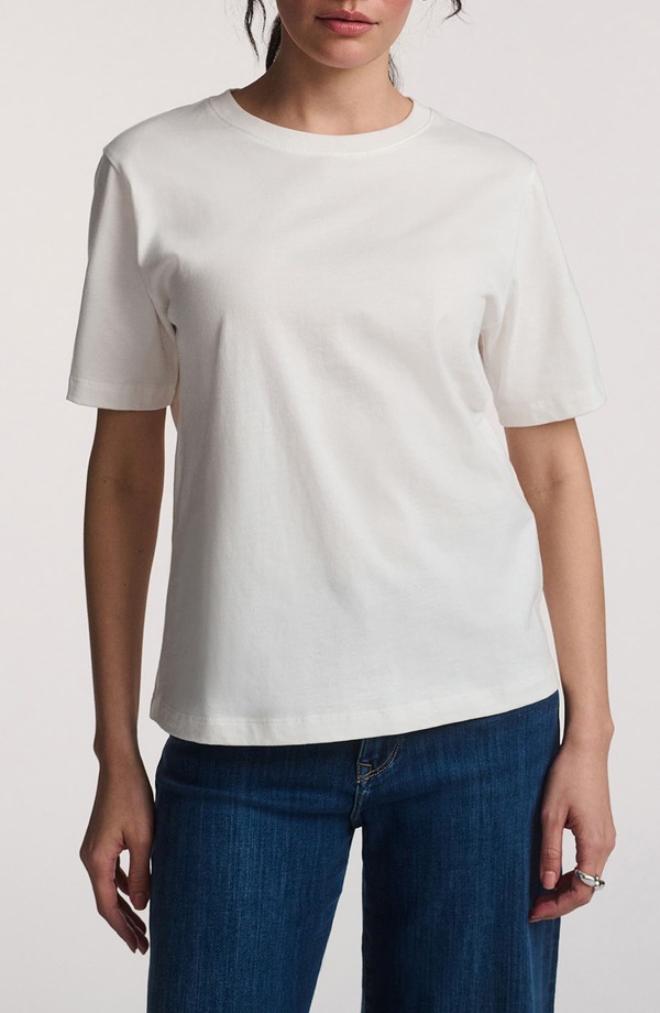 マーヴィ ジーンズ レディース トップス Tシャツ クルーネック Mavi Jeans Basicrewneck T-Shirt Antique White ホワイト