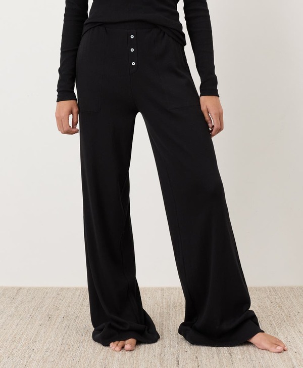パクト レディース ボトムス レギンス ワイドレッグ コットン Pact Dream Rib Wide Leg Lounge Pant Made With Organicotton Black ブラック 15,606円
